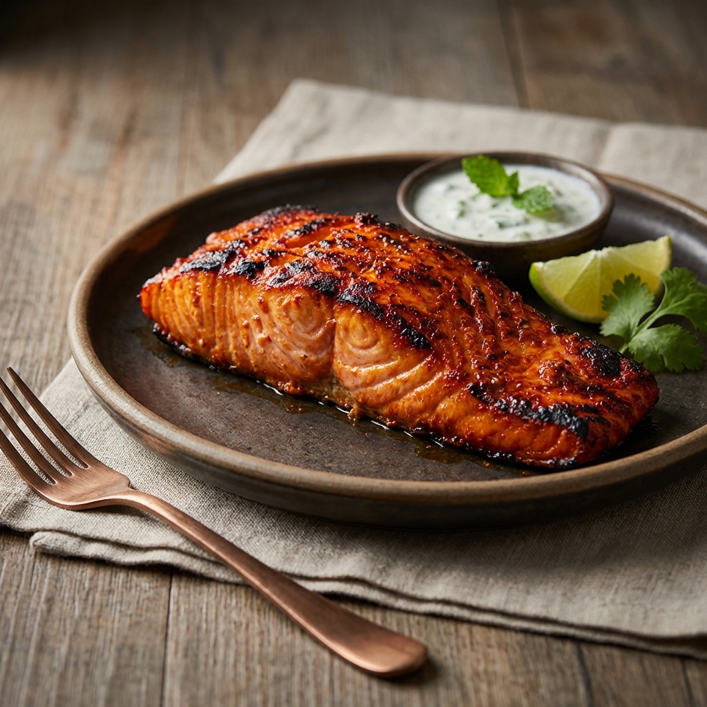 Tandoori Salmon – Mains at Zafran House