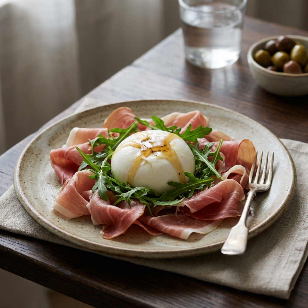 Burrata e Prosciutto – Antipasti at Vicolo