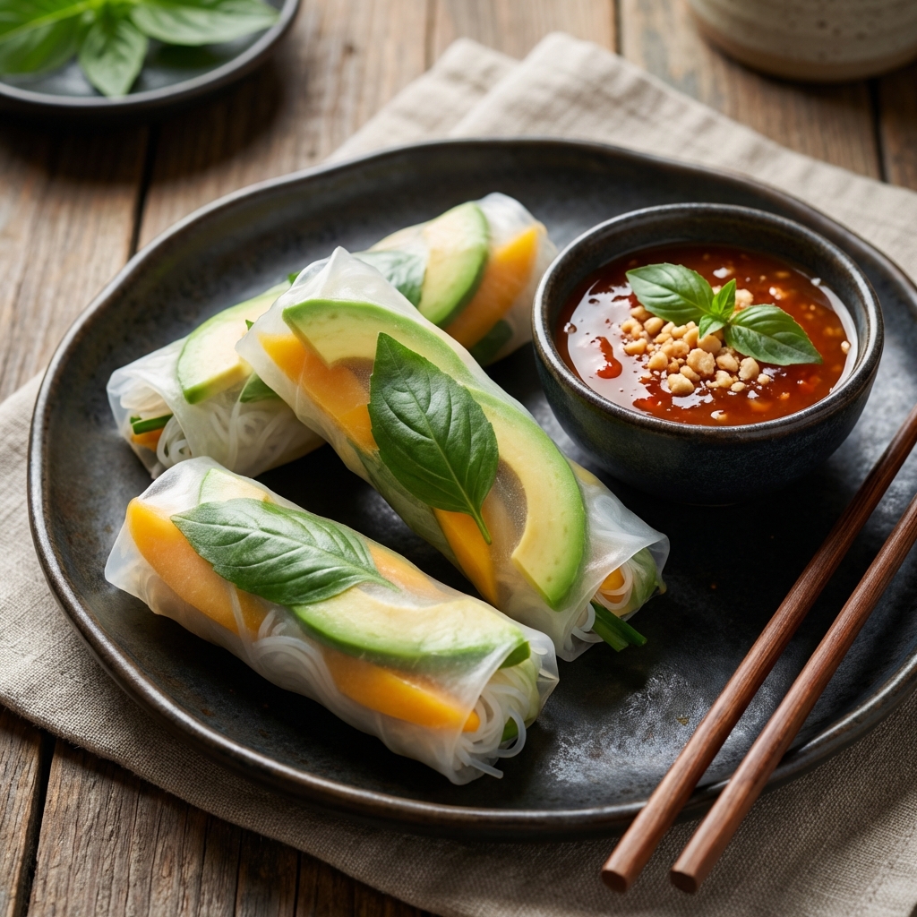 Thai Basil Spring Rolls – Starters at Bamboo & Basil