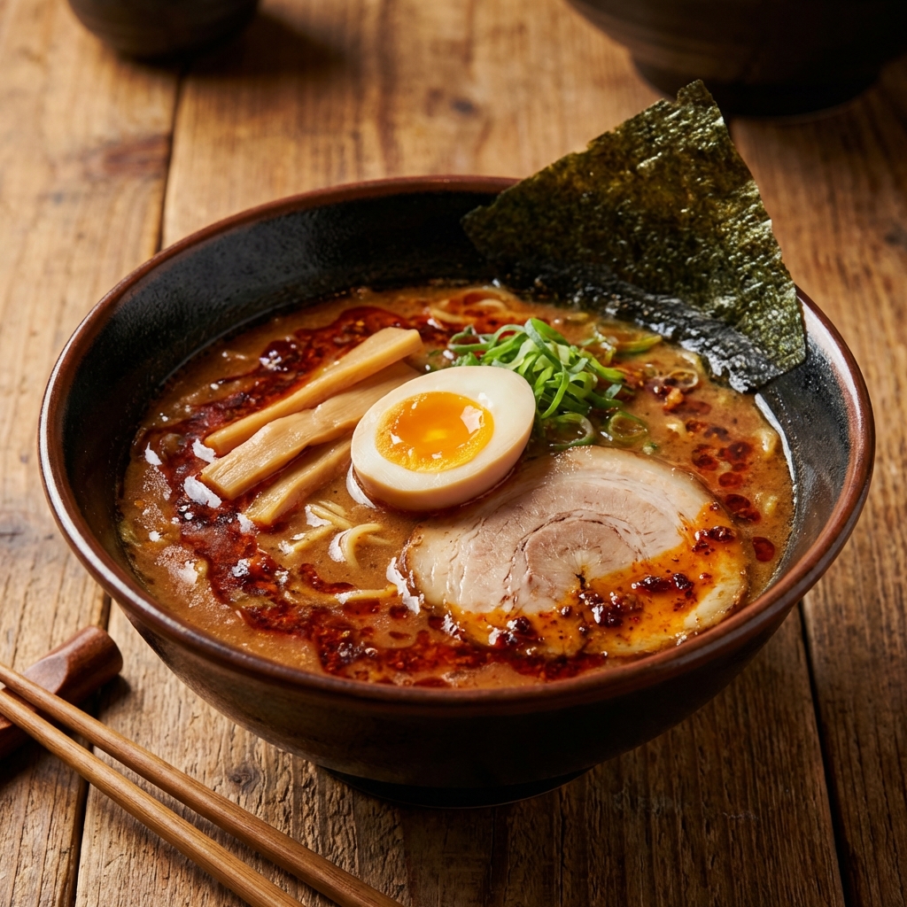 Spicy Miso Ramen – Soups at Bamboo & Basil