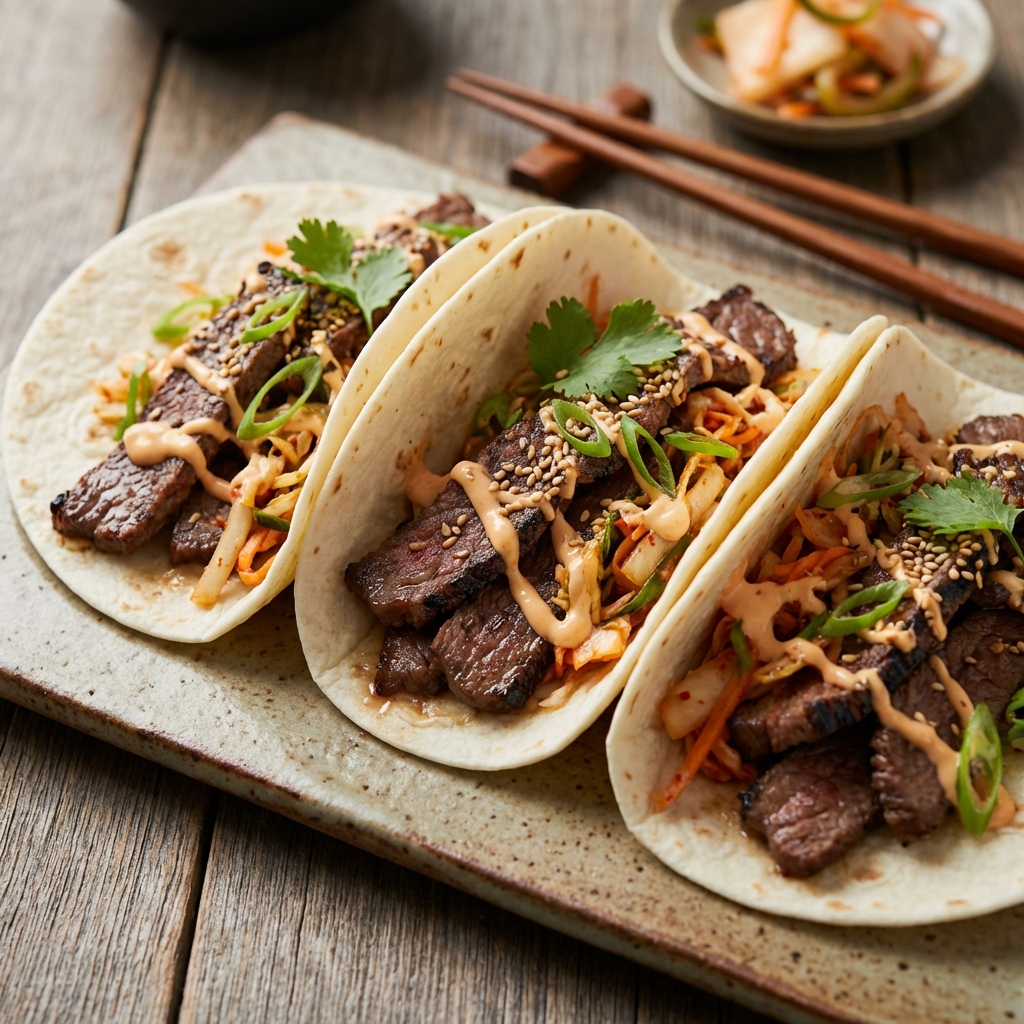 Wagyu Bulgogi Tacos – Mains at Bamboo & Basil