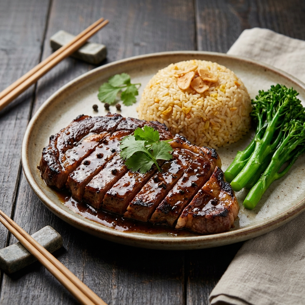 Black Pepper Angus Ribeye – Mains at Bamboo & Basil