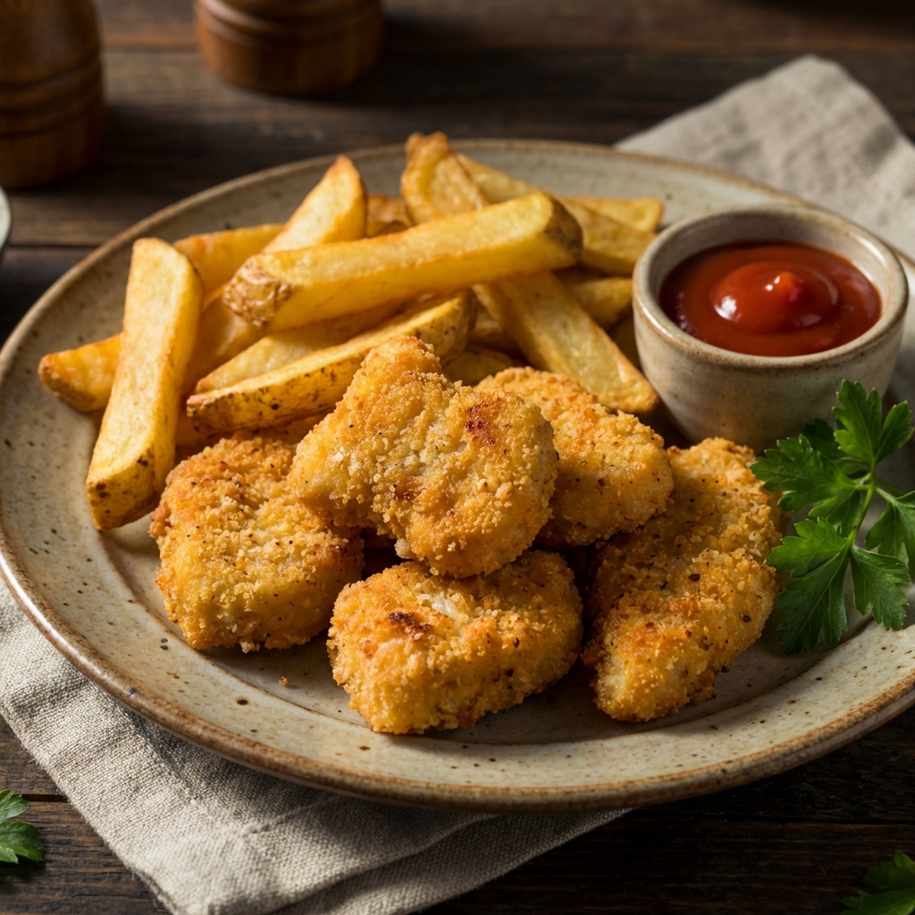 Homemade Chicken Nuggets and Chips – Kids Meals at Dan's Home Food