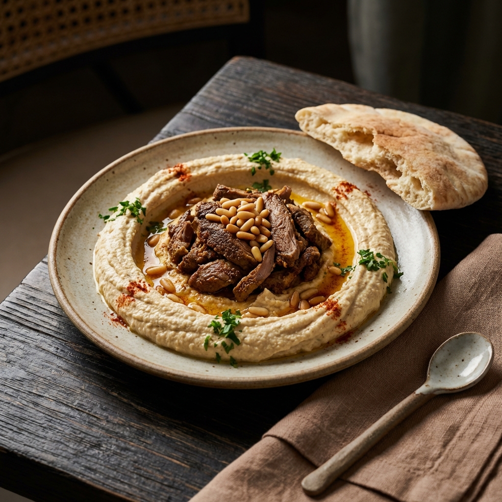 Hummus with Lamb Shawarma – Hot Mezze at Levant Grill