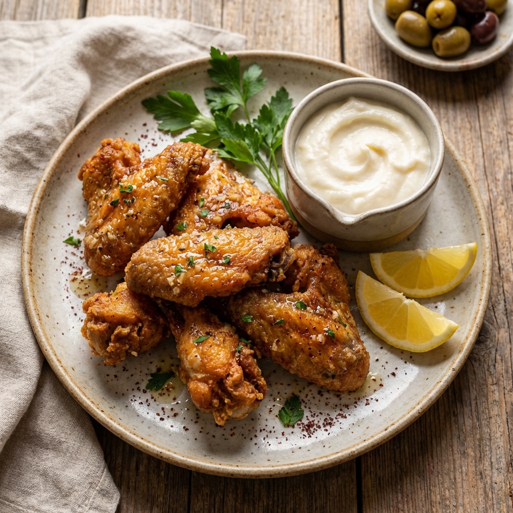 Chicken Wings with Garlic Sauce – Hot Mezze at Levant Grill