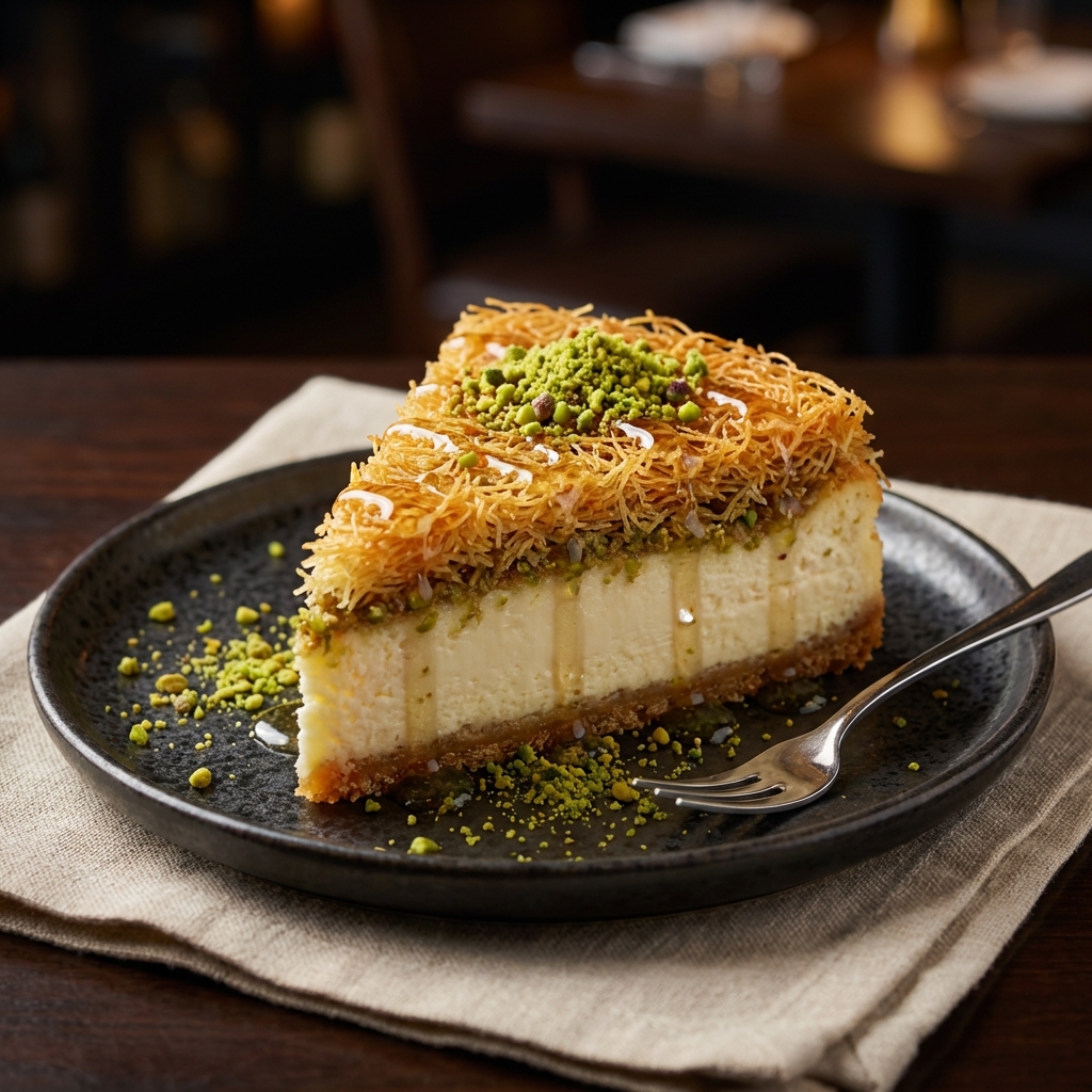 Pistachio Kunafa Cheesecake – Signature Cakes at Sweet Spot Desserts