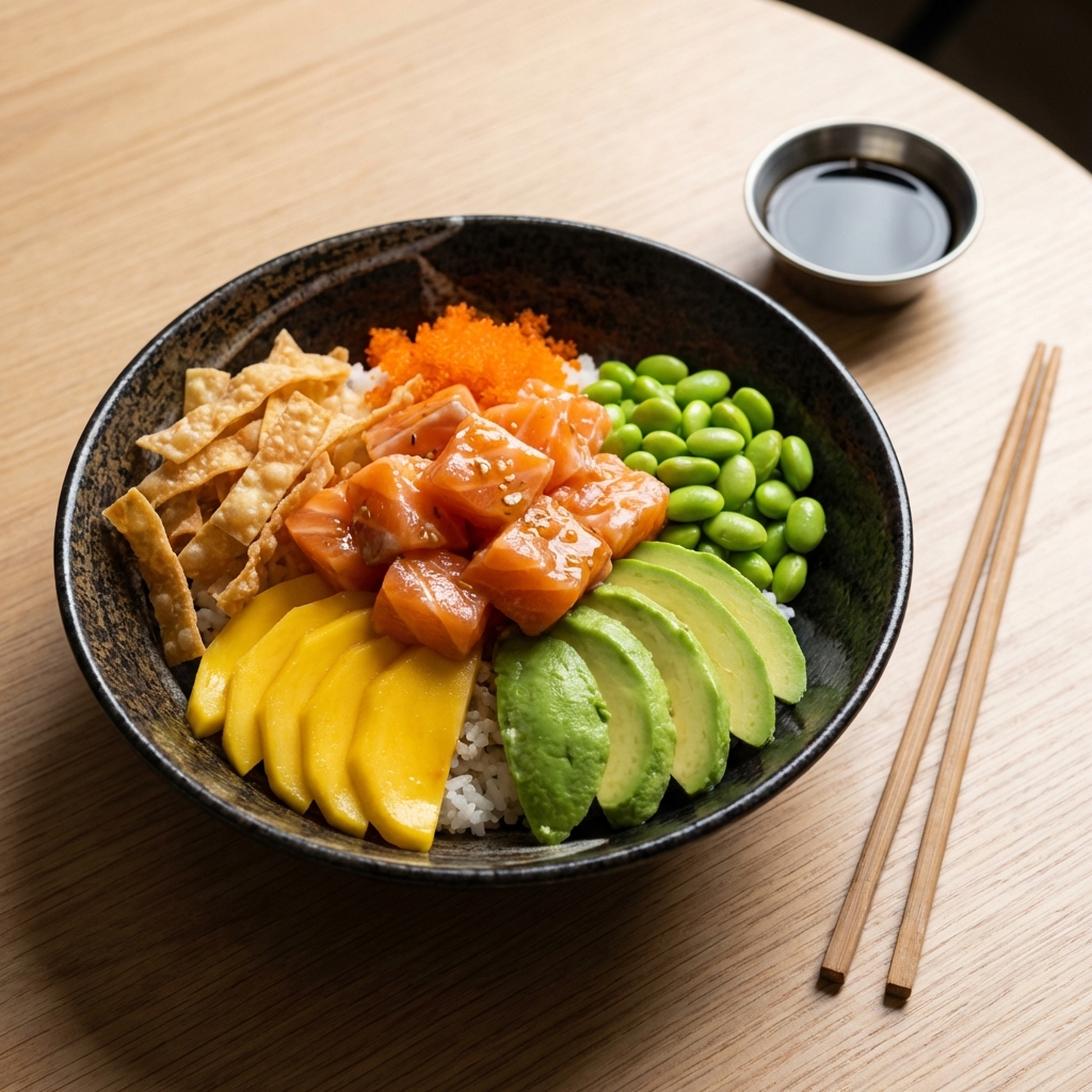 Salmon Poke Bowl – Rice Bowls at Bao & Bowl