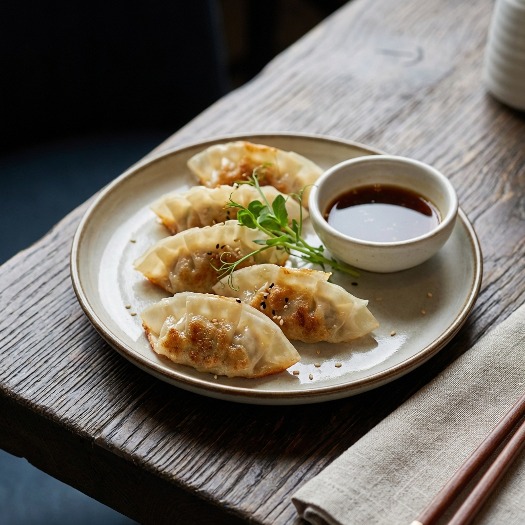 Vegetable Gyoza (6 pcs) – Starters & Sides at Bao & Bowl